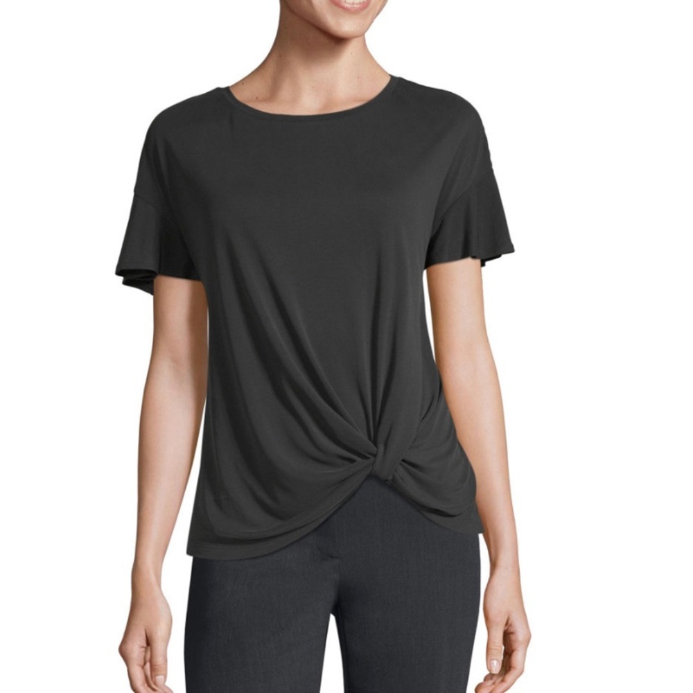 NWT Worthington Flutter Sleeve Twist Tee - Tall